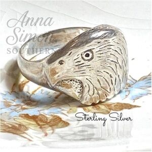 Sterling Silver Eagle Ring - Handmade Navajo Size 10 1/4